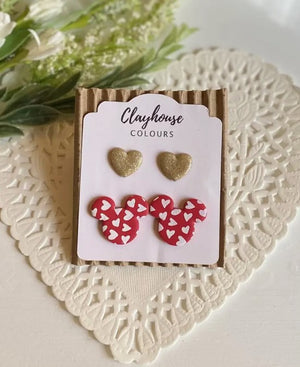 boutique shopping pensacola heart minnie mouse clay mickey glitter earrings jewelry accessories studs gold red