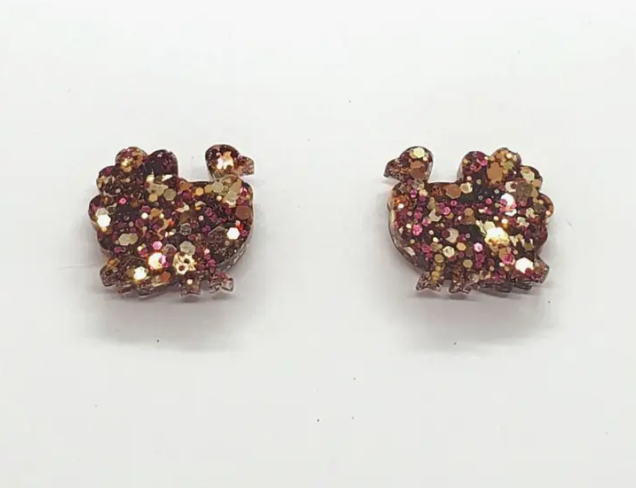 boutique shopping pensacola florida thanksgiving november turkey glitter studs jewelry accessories earringd