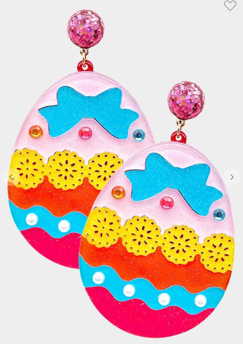 Decorated Easter Egg Earrings