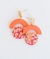 boutique shopping earrings polymer clay pensacola florida leopard print pink  orange earrings jewelry