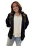Curvy Wrapped Up In You Linen Blazer, Black