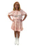 Spring Splash Printed Dress, Peach