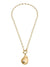 Oyseter Shell & Pearl TBar Charm Necklace, Lg
