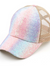 Ombre Glitter Messy Bun Hat
