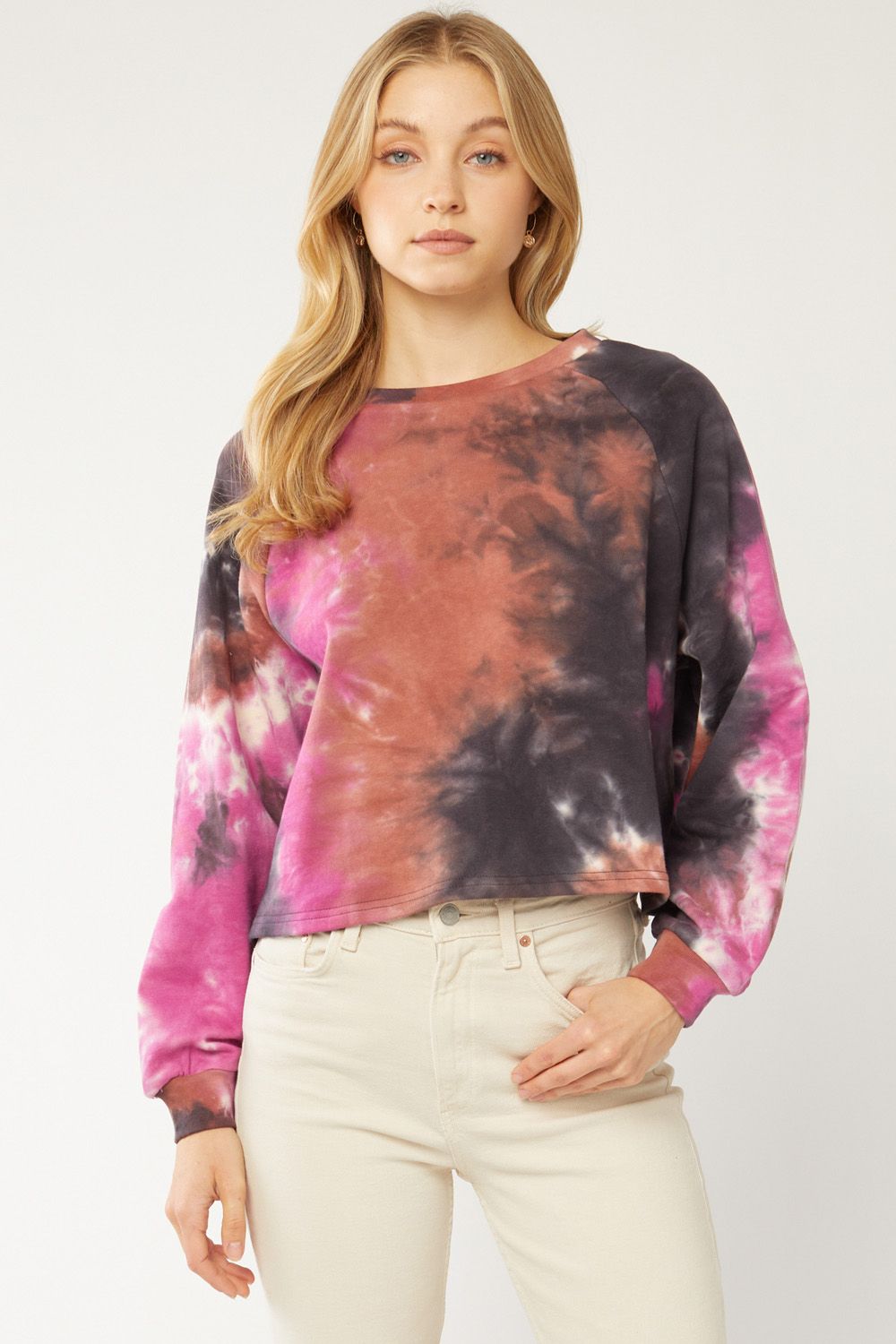 Just Go With It Tie Dye Sweater, Charcoal