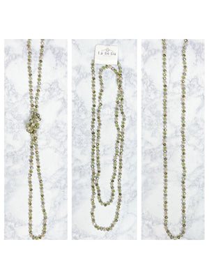 Shimmer and Shine Long Beaded Necklace