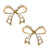 Harper Pearl Bow & Ribbon Stud Earrings