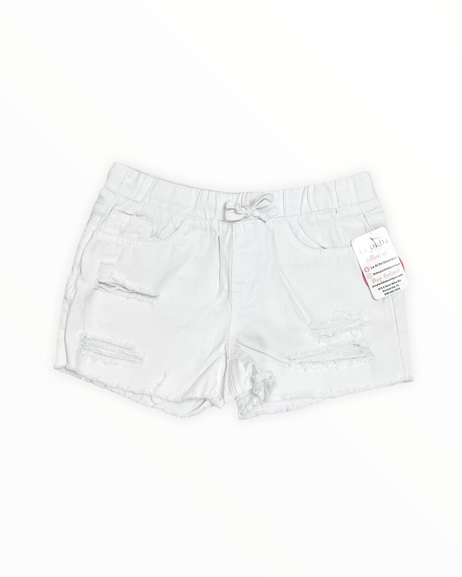 Your Favorite Distressed Shorts, White