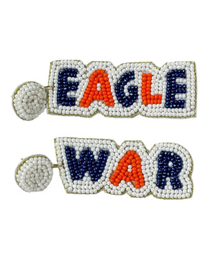 boutique shopping pensacola war eagle beaded football college game day auburn earrings jewelry accessories dangle