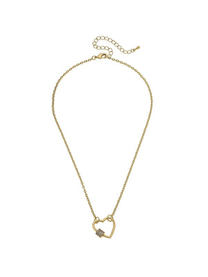 Leela Mini Screw Necklace, Heart