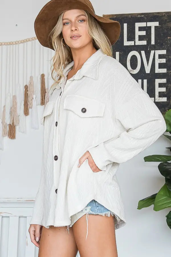 boutique shopping pensacola shacket jacket coat soft clothing ivory white comfy comfortable