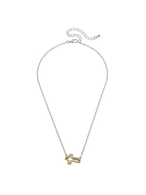 Leela Mini Screw Necklace, Cross