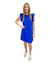 The Only Way Ruffled Dress, Royal Blue