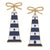 Luna Lighthouse Earrings, Navy/White