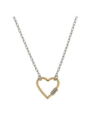 Leela Mini Screw Necklace, Heart