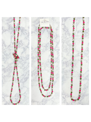 Shimmer and Shine Long Beaded Necklace