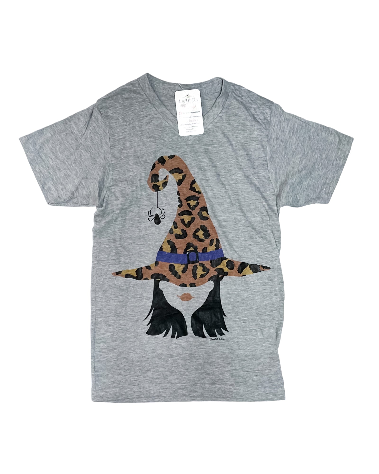penacola florida graphic tee vneck boutique online shopping witch spider leopard print spider halloween graphic tee
