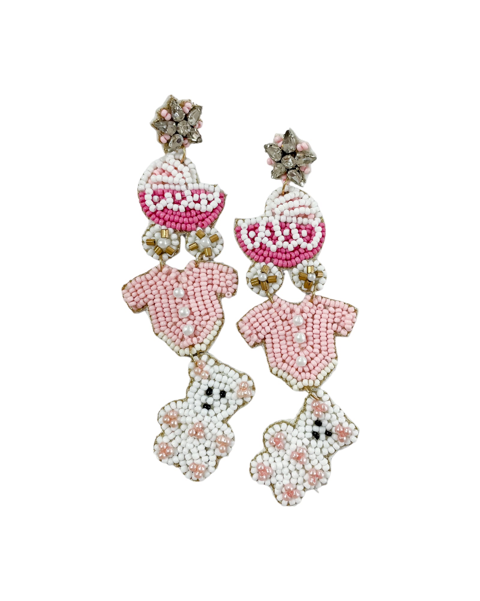 Baby Icon Earrings, Pink