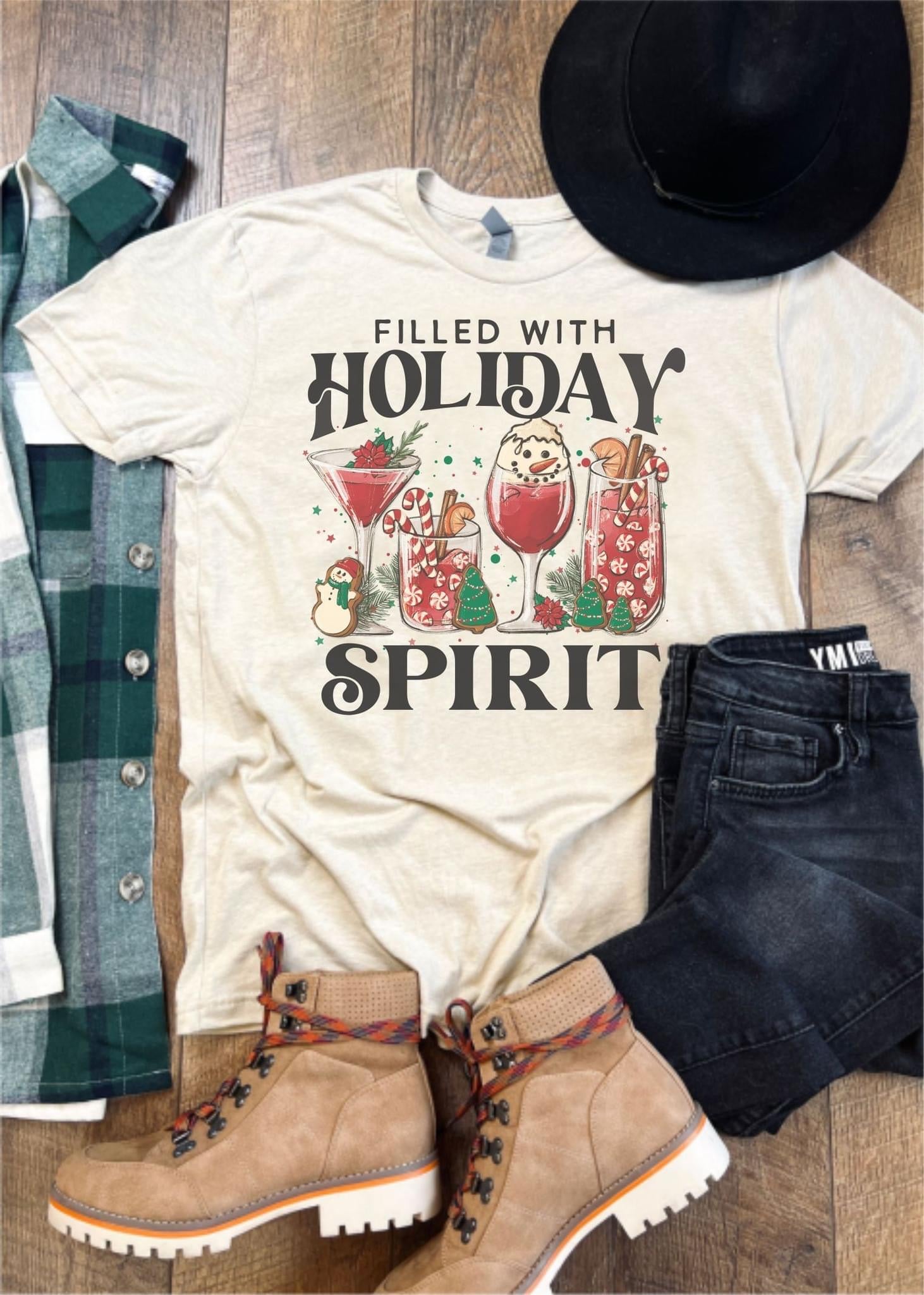 boutique shopping pensacola festive fill holiday spirit tee t-shirt graphic drinks