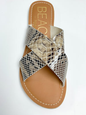 CLEARANCE Pebble Taupe Snake Sandal by Matisse