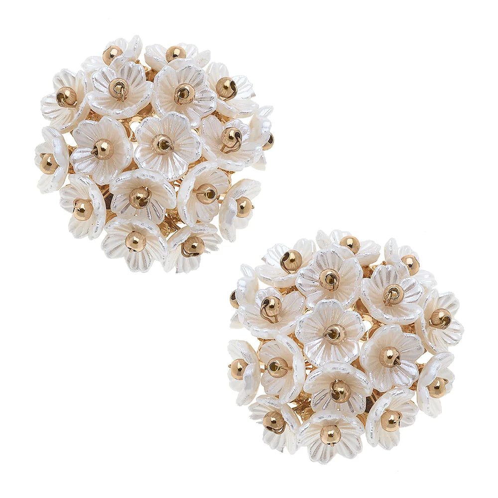 Collins Flower Shell Stud Earrings